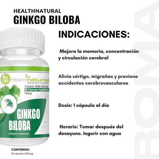 GINKGO BILOBA HEALTHNATURAL 500MG