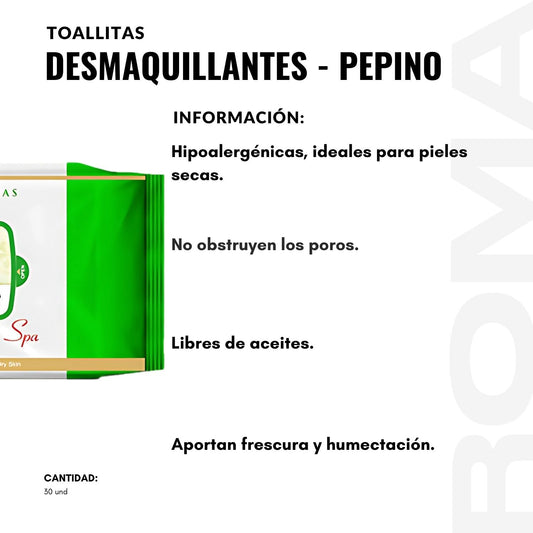TOALLITAS DESMAQUILLANTES - PEPINO NEVADA