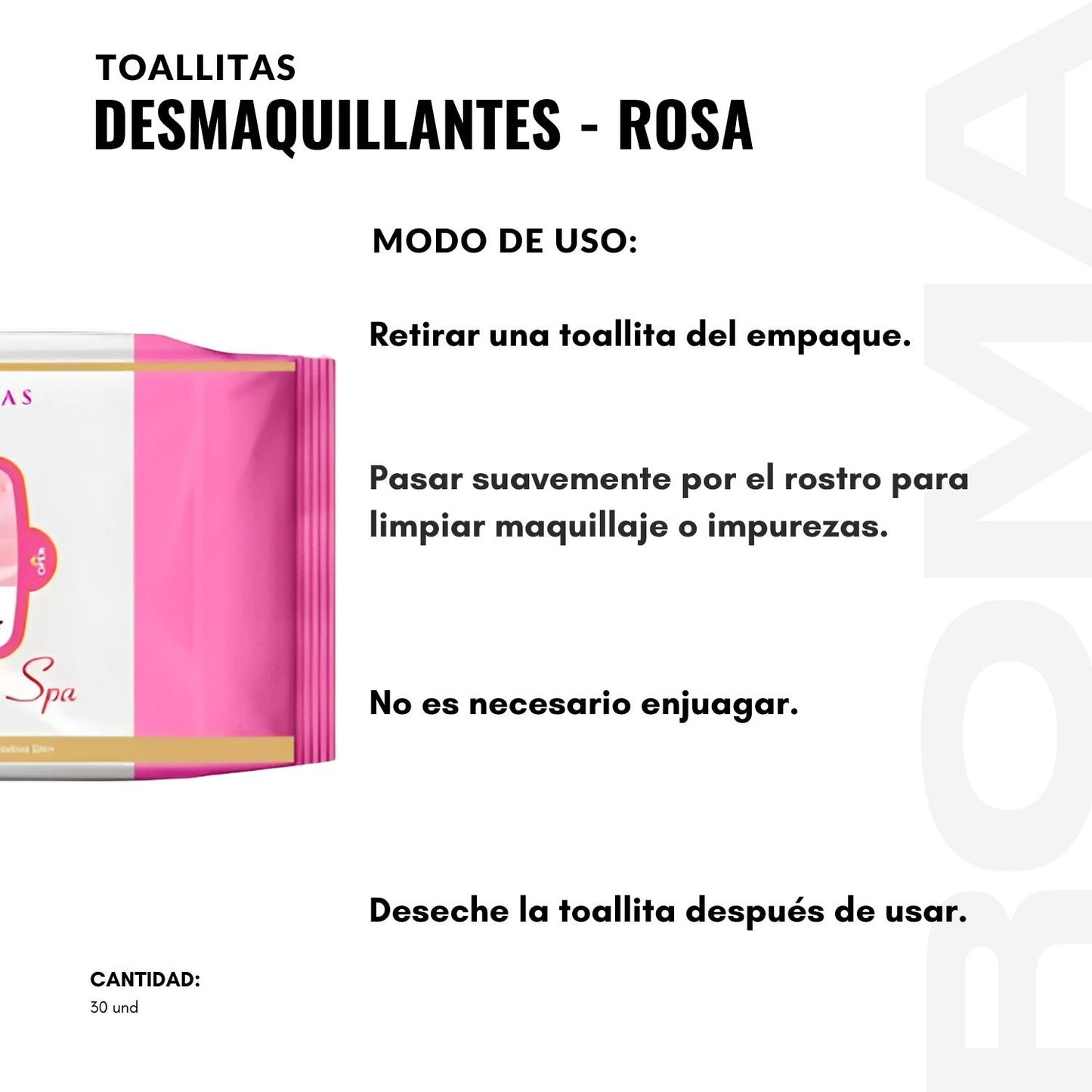 TOALLITAS DESMAQUILLANTES – ROSA NEVADA