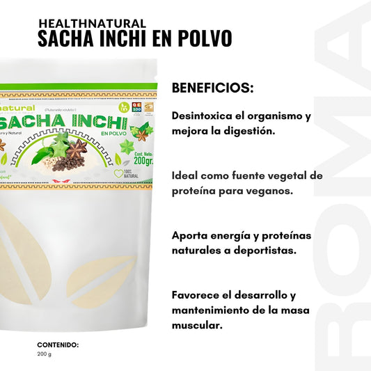 SACHA INCHI EN POLVO 200G HEALTHNATURAL