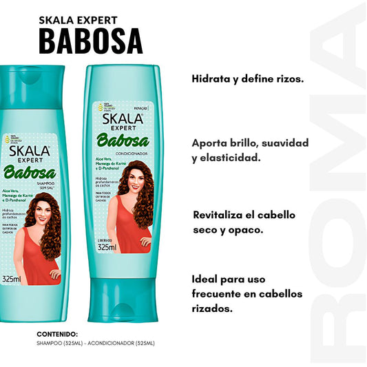 SHAMPOO + ACONDICIONADOR BABOSA ALOE VERA SKALA EXPERT 325ML