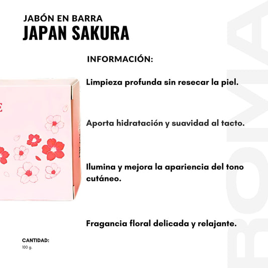 JABÓN EN BARRA JAPAN SAKURA 100G BIOAQUA