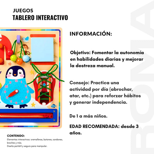 TABLERO INTERACTIVO - JUEGO DIDÁTICO