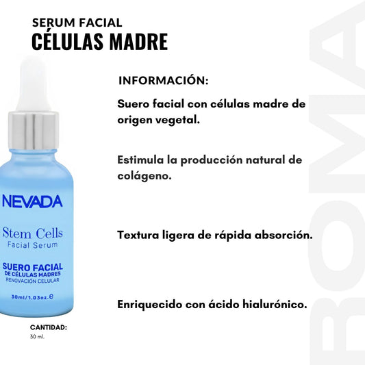 SERUM FACIAL CÉLULAS MADRE 30ML NEVADA