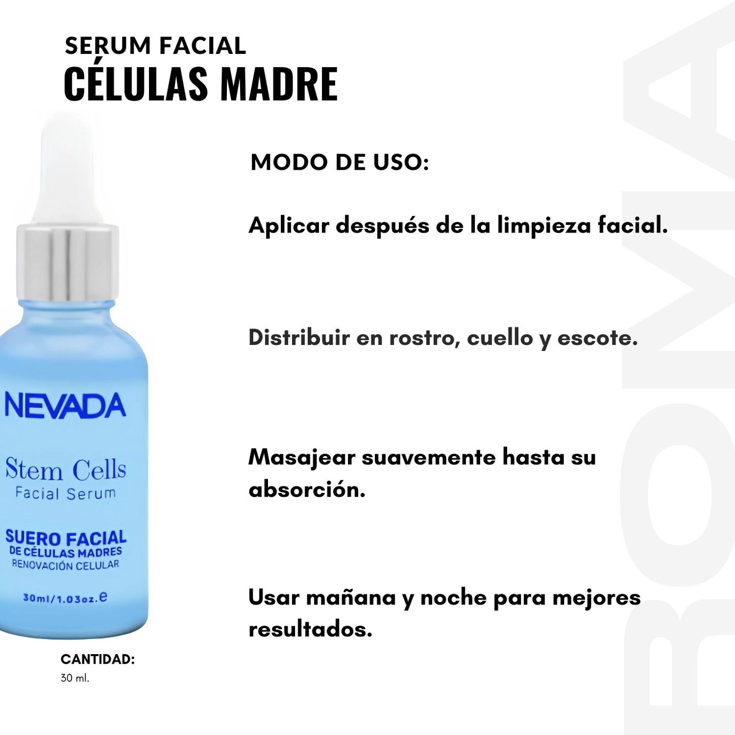 SERUM FACIAL CÉLULAS MADRE 30ML NEVADA