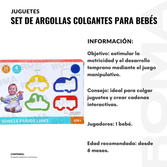 SET DE ARGOLLAS COLGANTES PARA BEBÉS