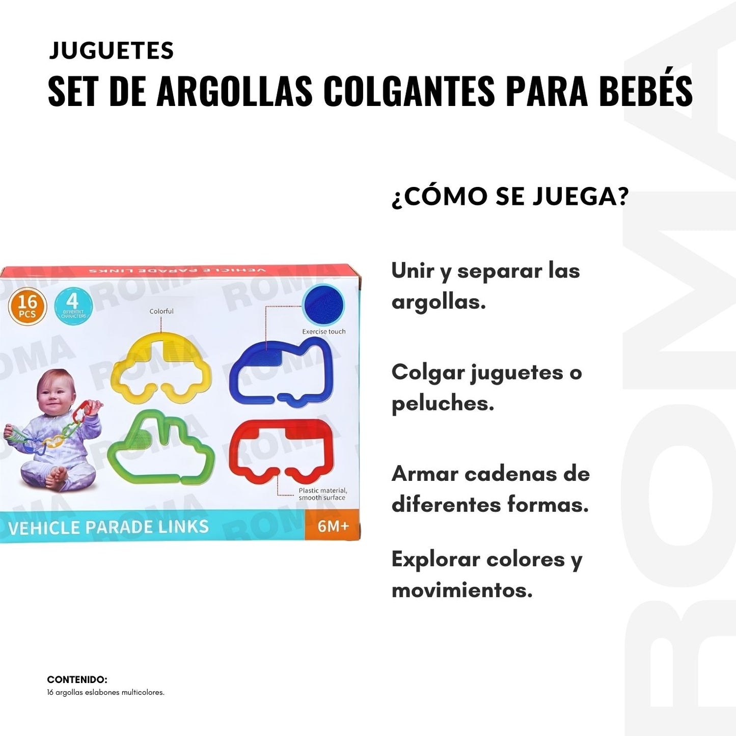 SET DE ARGOLLAS COLGANTES PARA BEBÉS