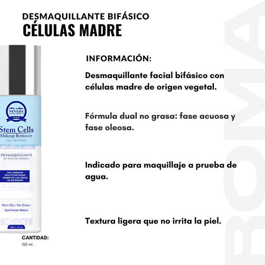 DESMAQUILLANTE BIFÁSICO CÉLULAS MADRE 150ML NEVADA