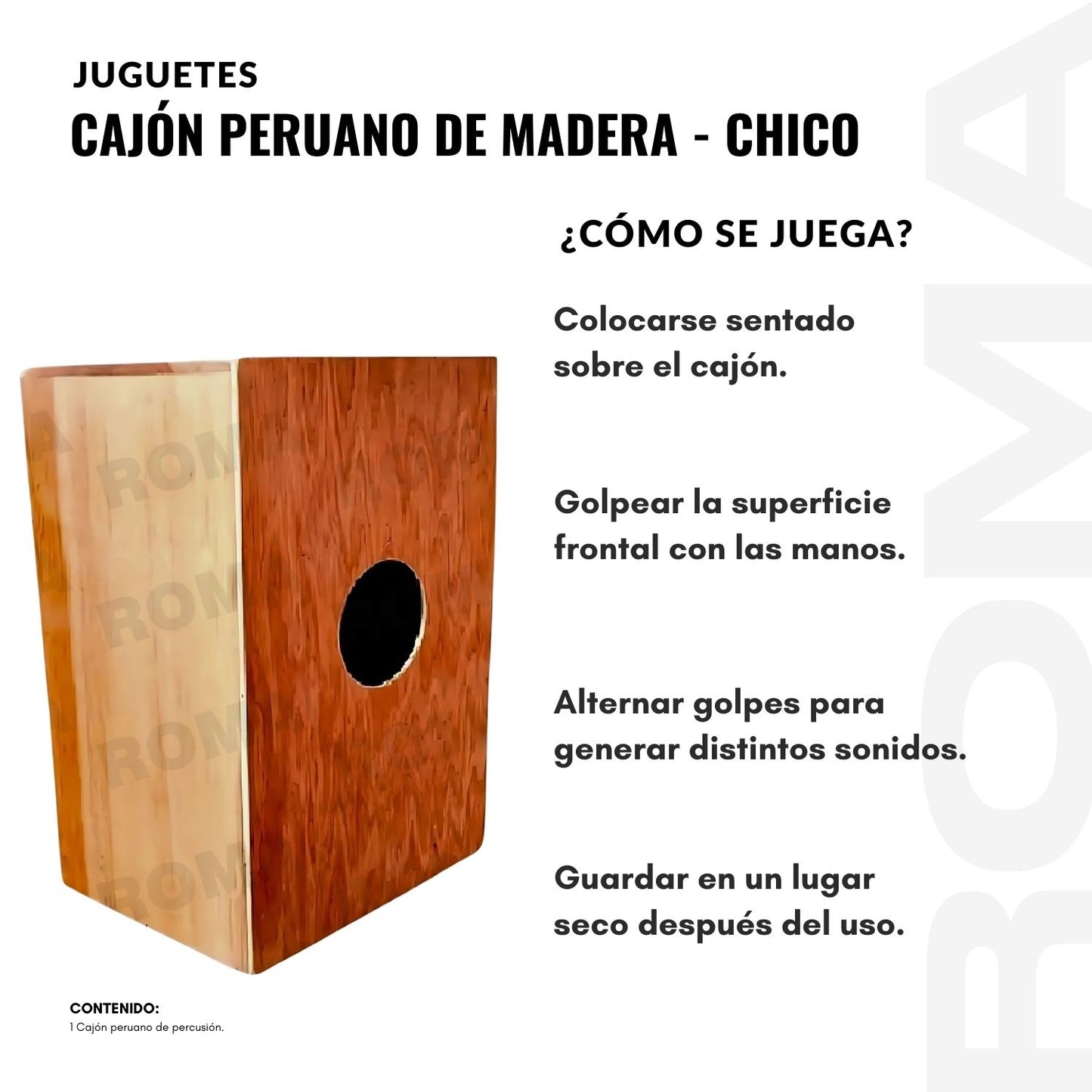 CAJÓN PERUANO DE MADERA – CHICO