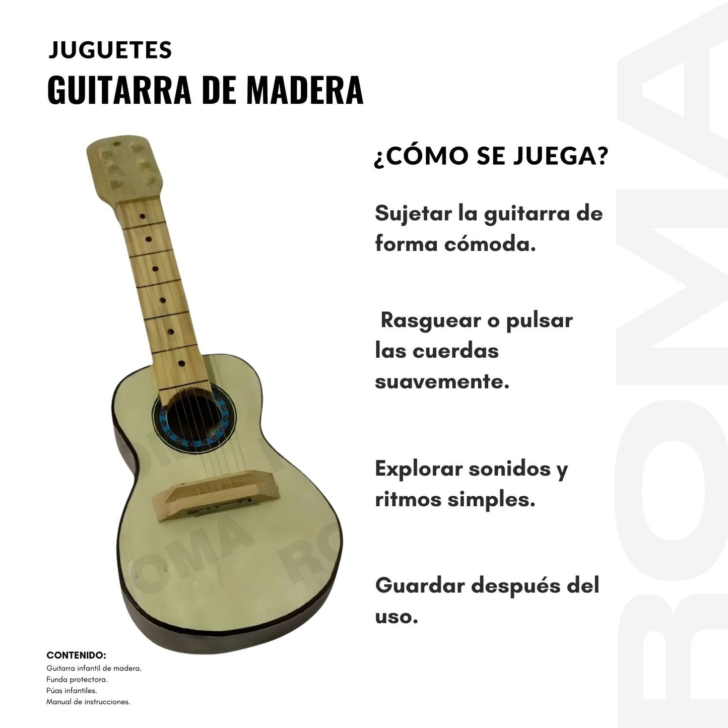 GUITARRA DE MADERA