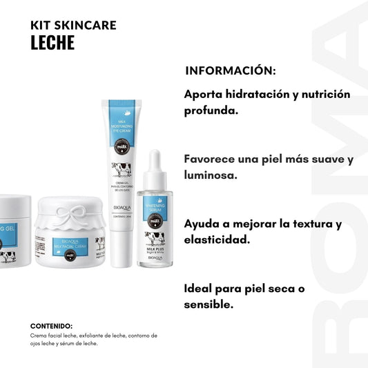 KIT SKINCARE LECHE 4 PZS BIOAQUA