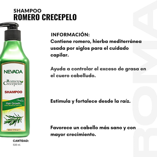 SHAMPOO ROMERO CRECEPELO 520ML