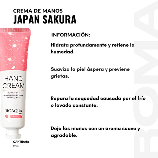 CREMA DE MANOS JAPAN SAKURA 30G BIOAQUA
