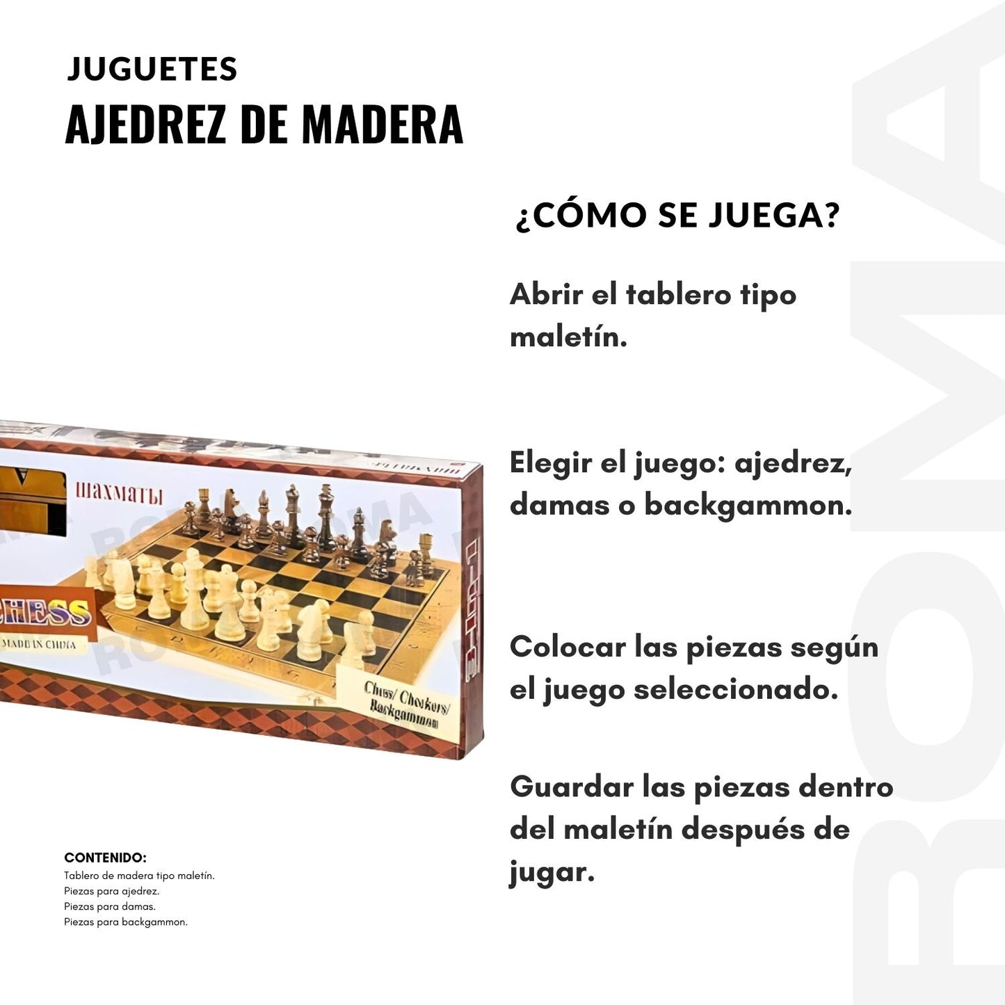 AJEDREZ DE MADERA