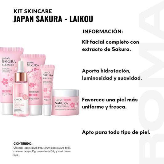 KIT SKINCARE JAPAN SAKURA 5 PZS LAIKOU
