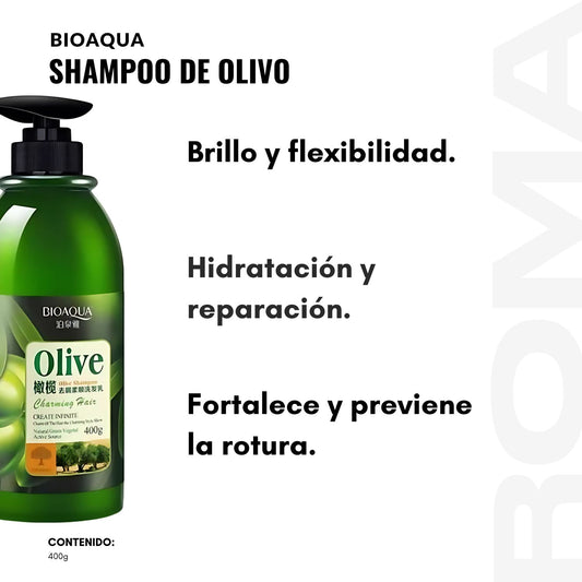SHAMPOO DE OLIVO BIOAQUA 400ML