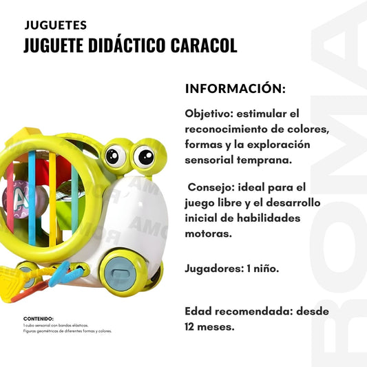 JUGUETE DIDÁCTICO CARACOL