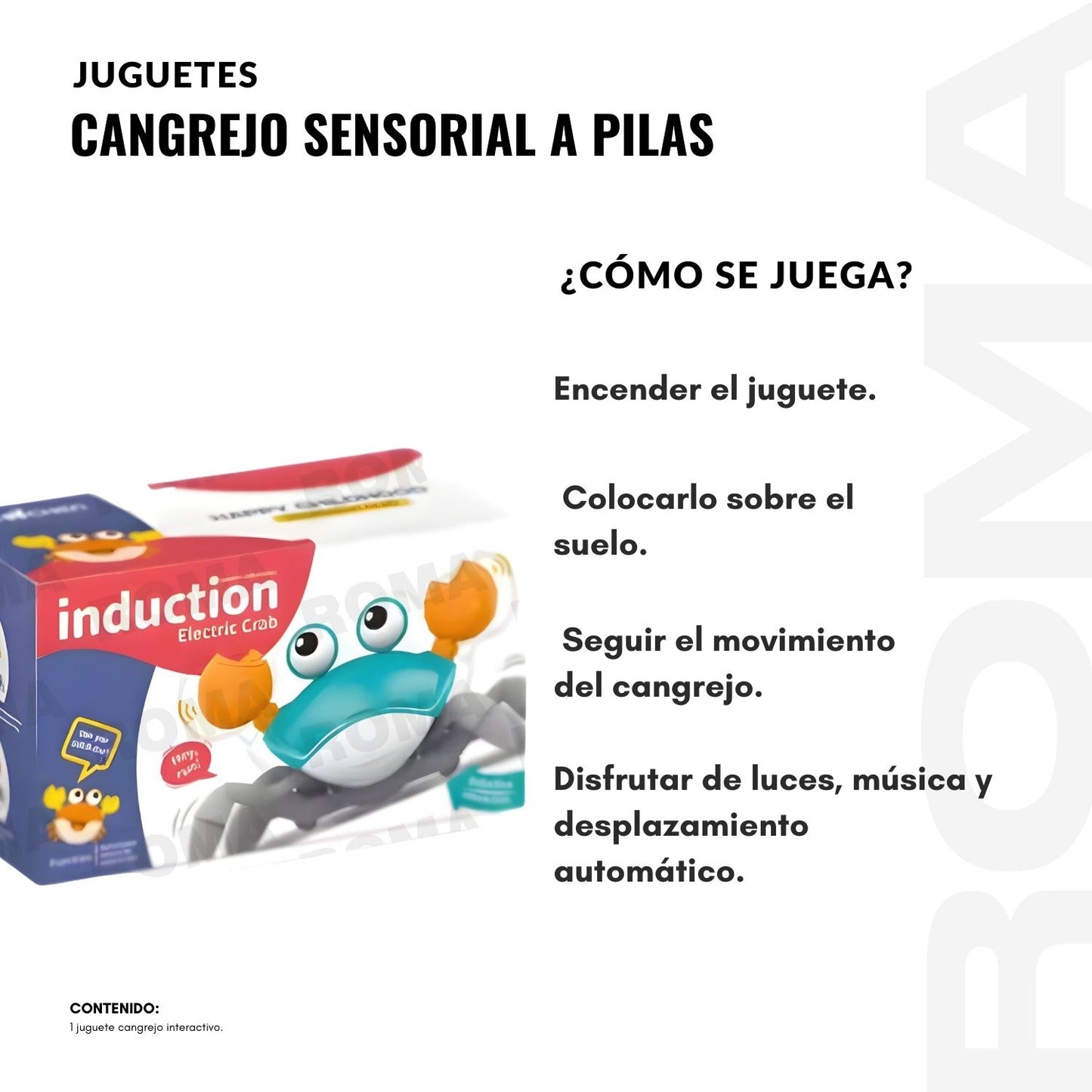 CANGREJO SENSORIAL A PILAS