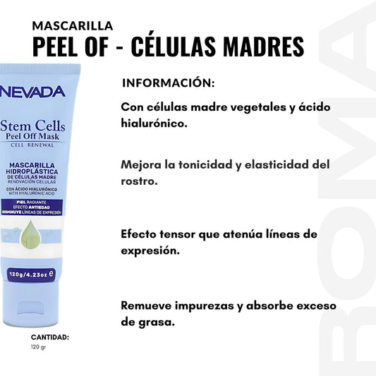 MASCARILLA PEEL OFF – CÉLULAS MADRES 120G NEVADA