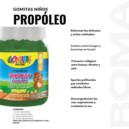 GOMITAS PROPÓLEO NIÑOS 130UND
