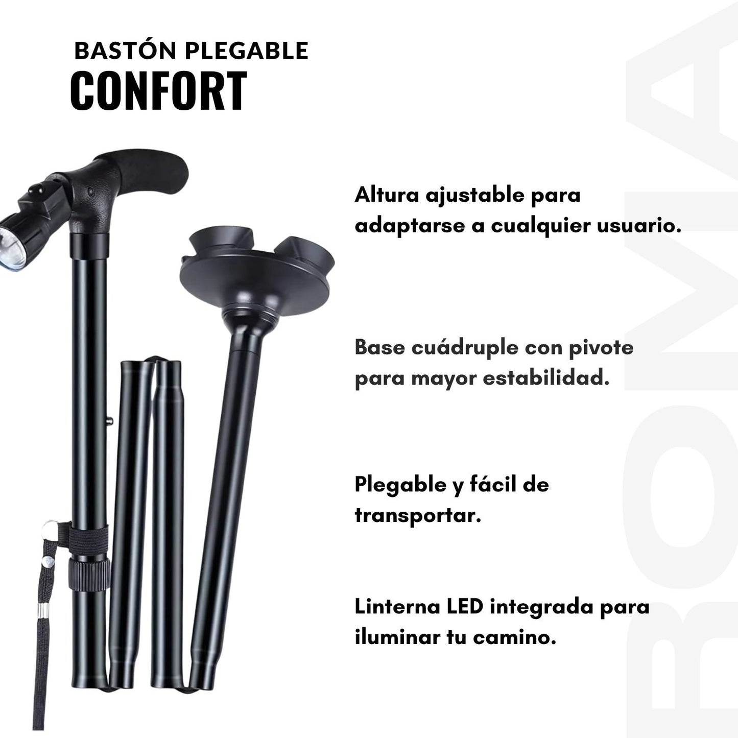 BASTÓN PLEGABLE CONFORT