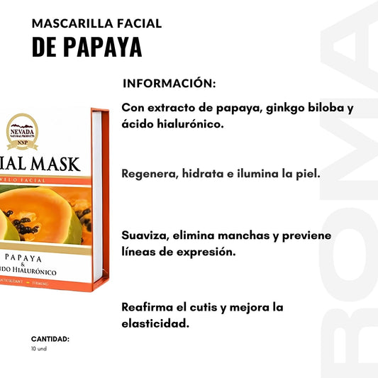MASCARILLA FACIAL DE PAPAYA NEVADA