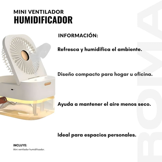 MINI VENTILADOR HUMIDIFICADOR