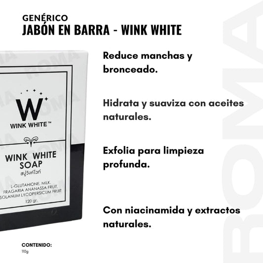 JABÓN EN BARRA WINK WHITE 120G
