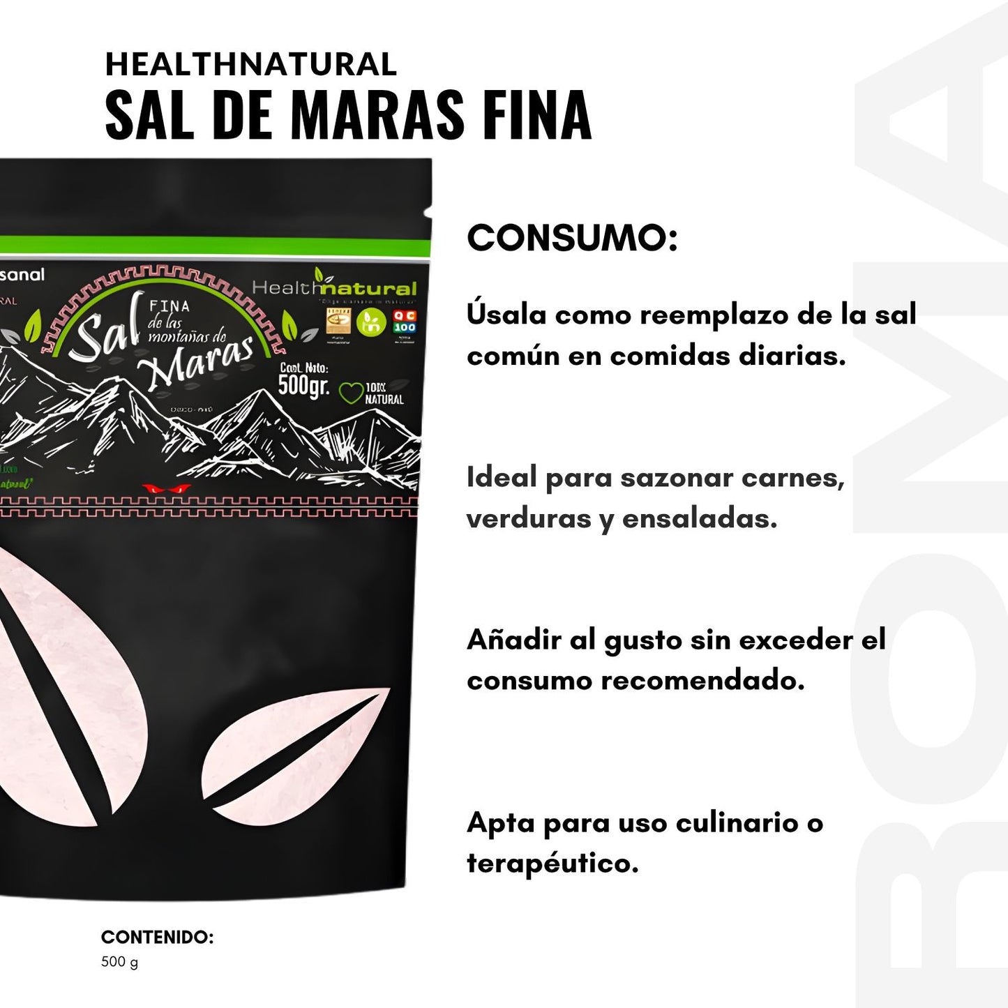 SAL DE MARAS FINA 500G HEALTHNATURAL
