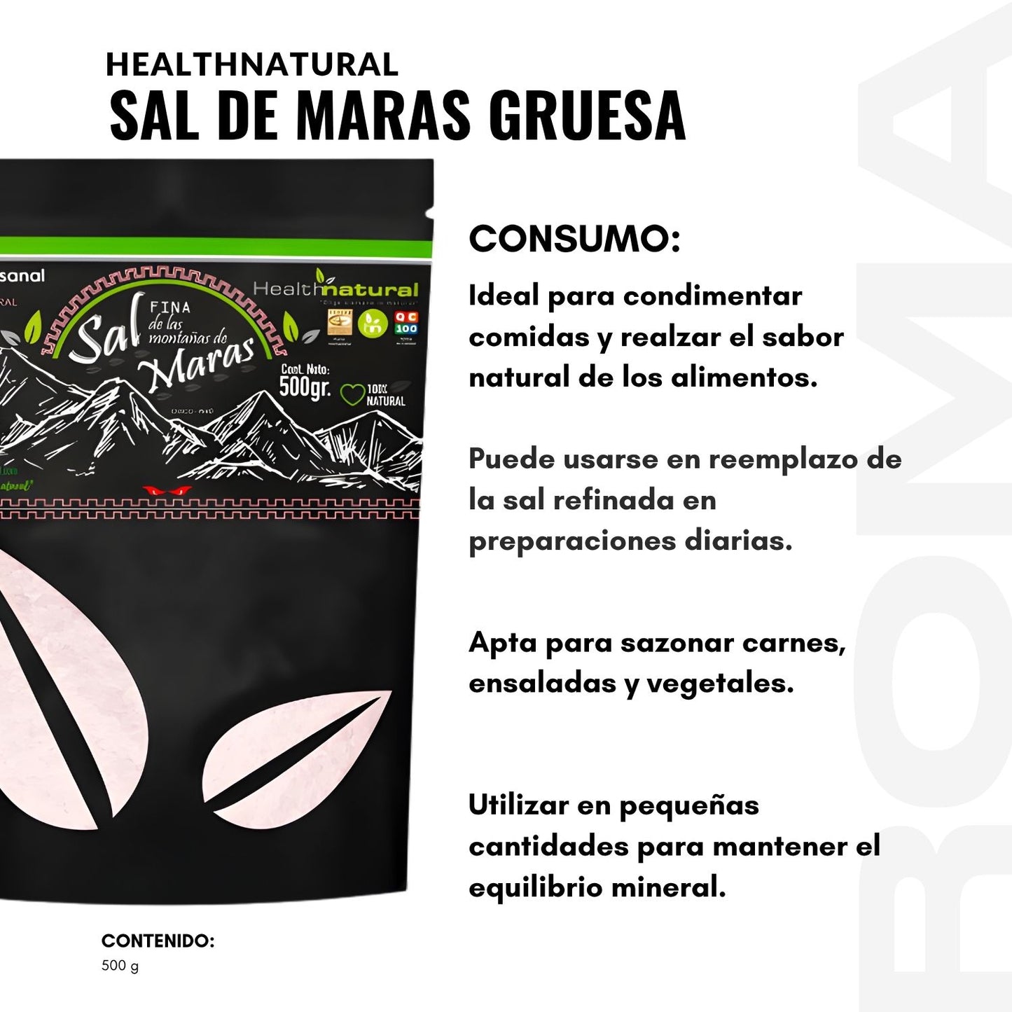 SAL DE MARAS GRUESA 500G HEALTHNATURAL