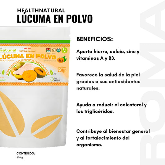 LÚCUMA EN POLVO 200G HEALTHNATURAL