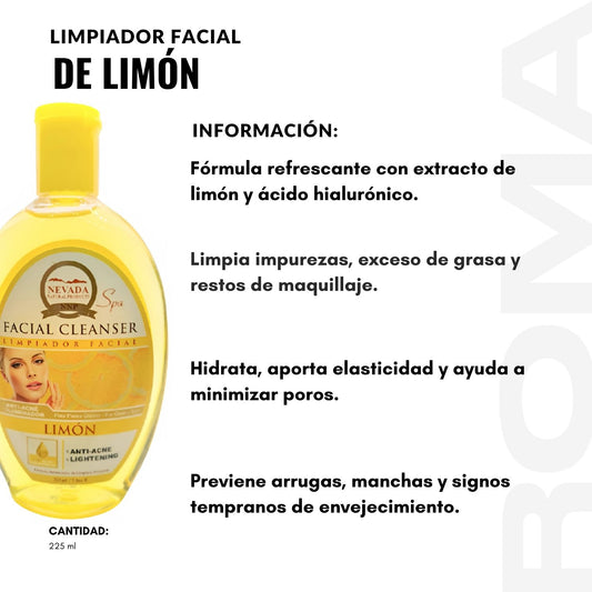 LIMPIADOR FACIAL DE LIMÓN 225ML NEVADA