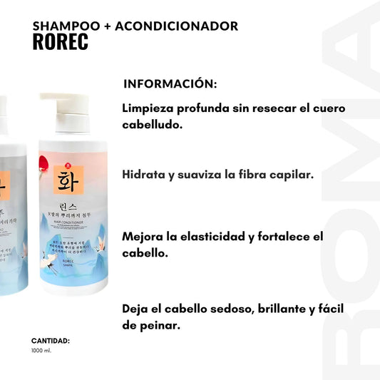 SHAMPOO + ACONDICIONADOR 1000ML ROREC
