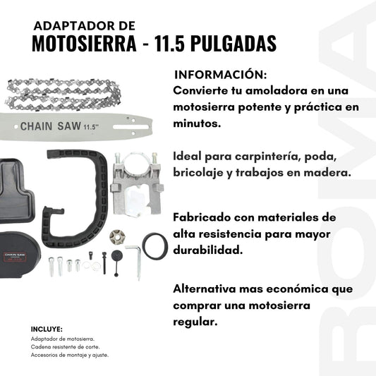 ADAPTADOR DE MOTOSIERRA – 11.5 PULGADAS