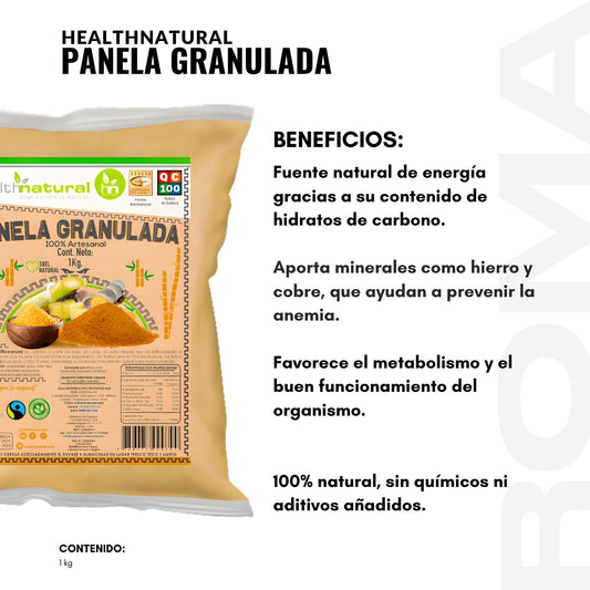 PANELA GRANULADA 1KG HEALTHNATURAL
