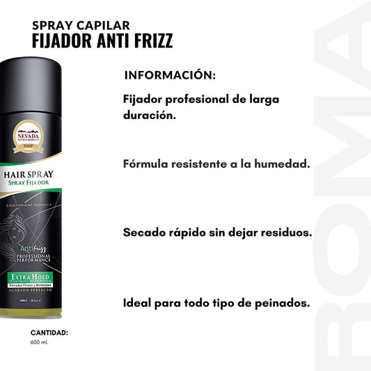 SPRAY CAPILAR FIJADOR ANTI FRIZZ 600ML