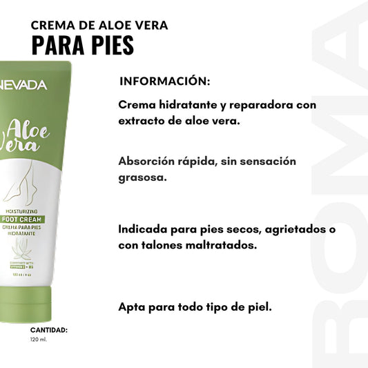 CREMA DE ALOE VERA PARA PIES 120ML NEVADA