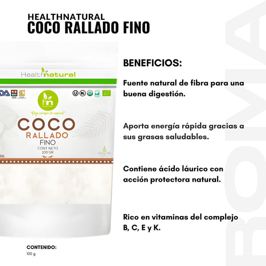 COCO RALLADO FINO 100G HEALTHNATURAL