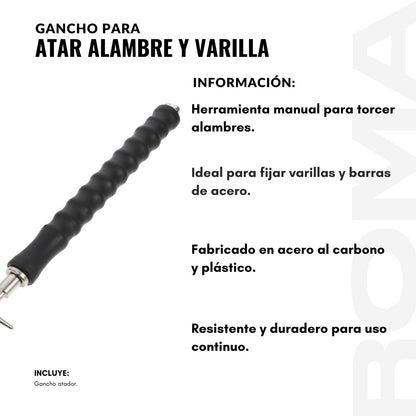 GANCHO PARA ATAR ALAMBRE Y VARILLA