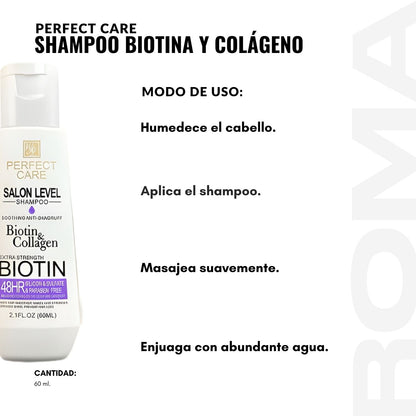SHAMPOO BIOTINA Y COLÁGENO 60ML PERFECT CARE
