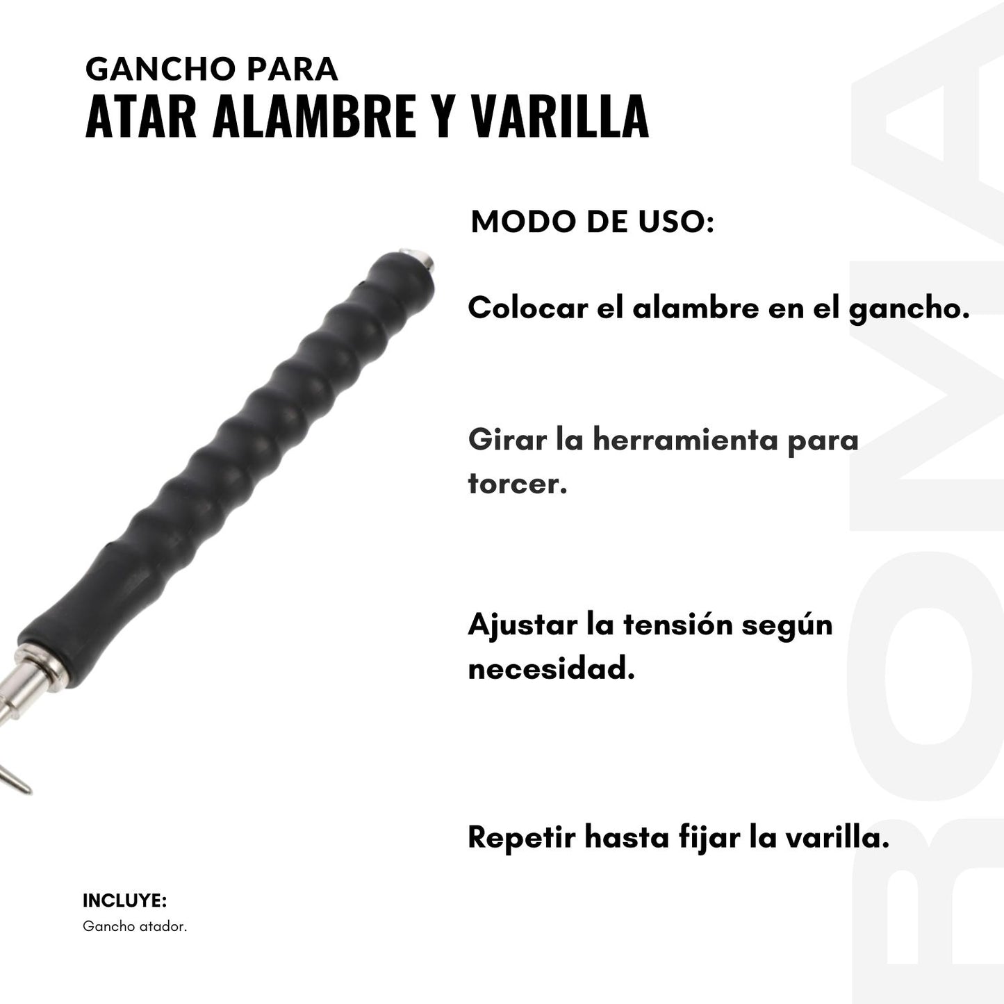 GANCHO PARA ATAR ALAMBRE Y VARILLA