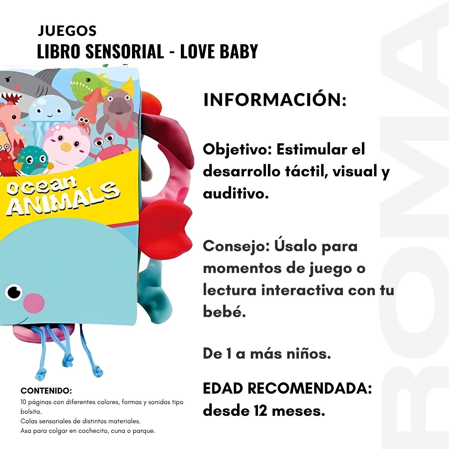 LIBRO TEXTURA LOVE BABY - JUEGO DIDÁTICO