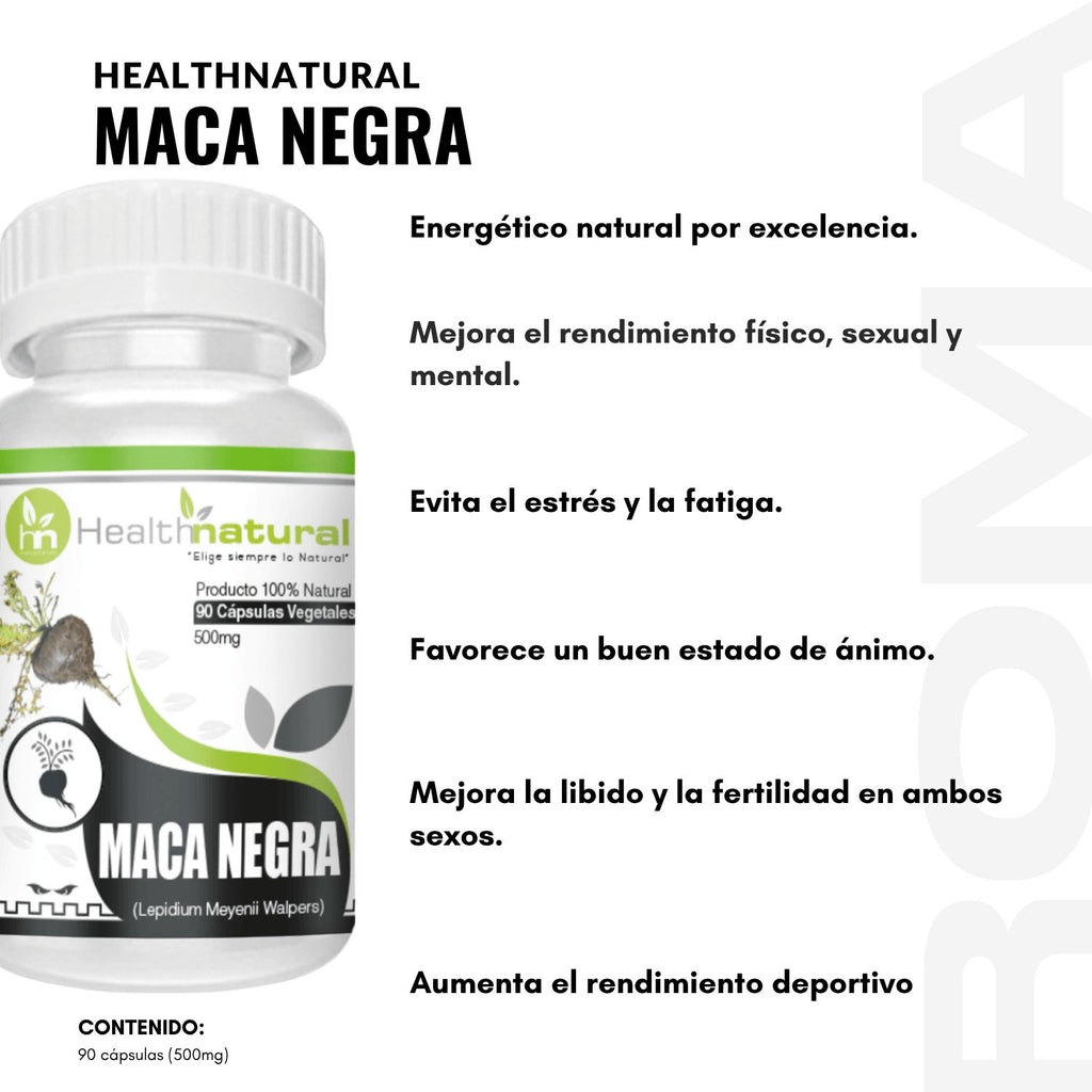 MACA NEGRA HEALTHNATURAL 500MG