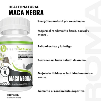 MACA NEGRA HEALTHNATURAL 500MG