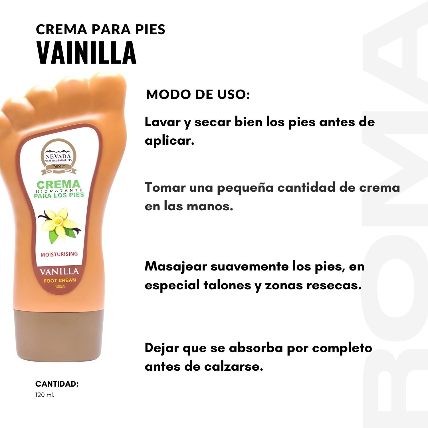 CREMA PARA PIES - VAINILLA 120ML NEVADA