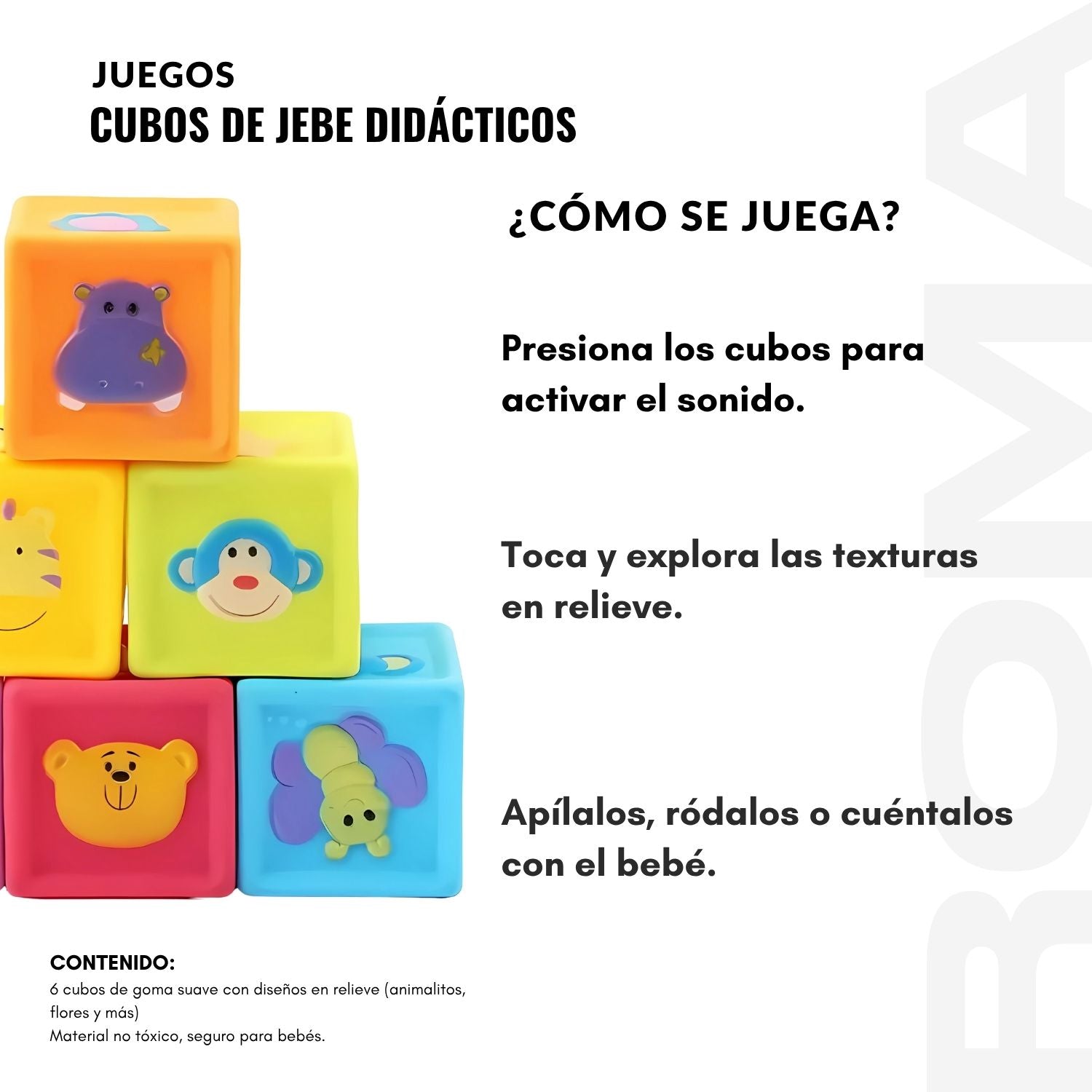 CUBOS DIDÁCTIVOS DE SILICONA EN CAJA