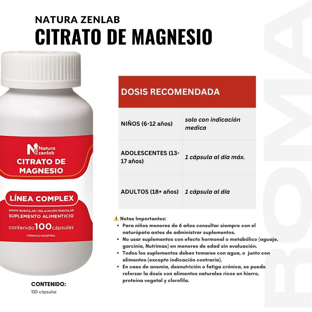 CITRATO DE MAGENSIO COMPLEX 400MG