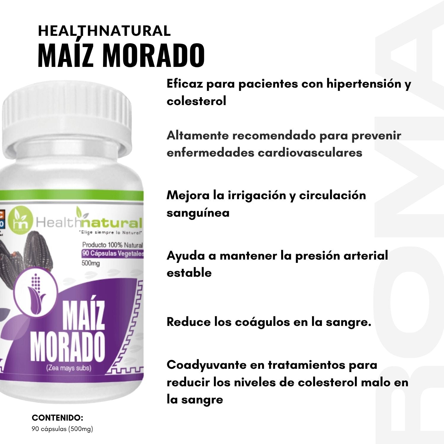 MAIZ MORADO HEALTHNATURAL 500MG