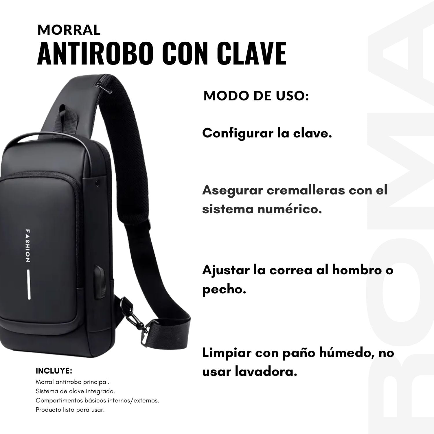 MORRAL ANTIROBO CON CLAVE
