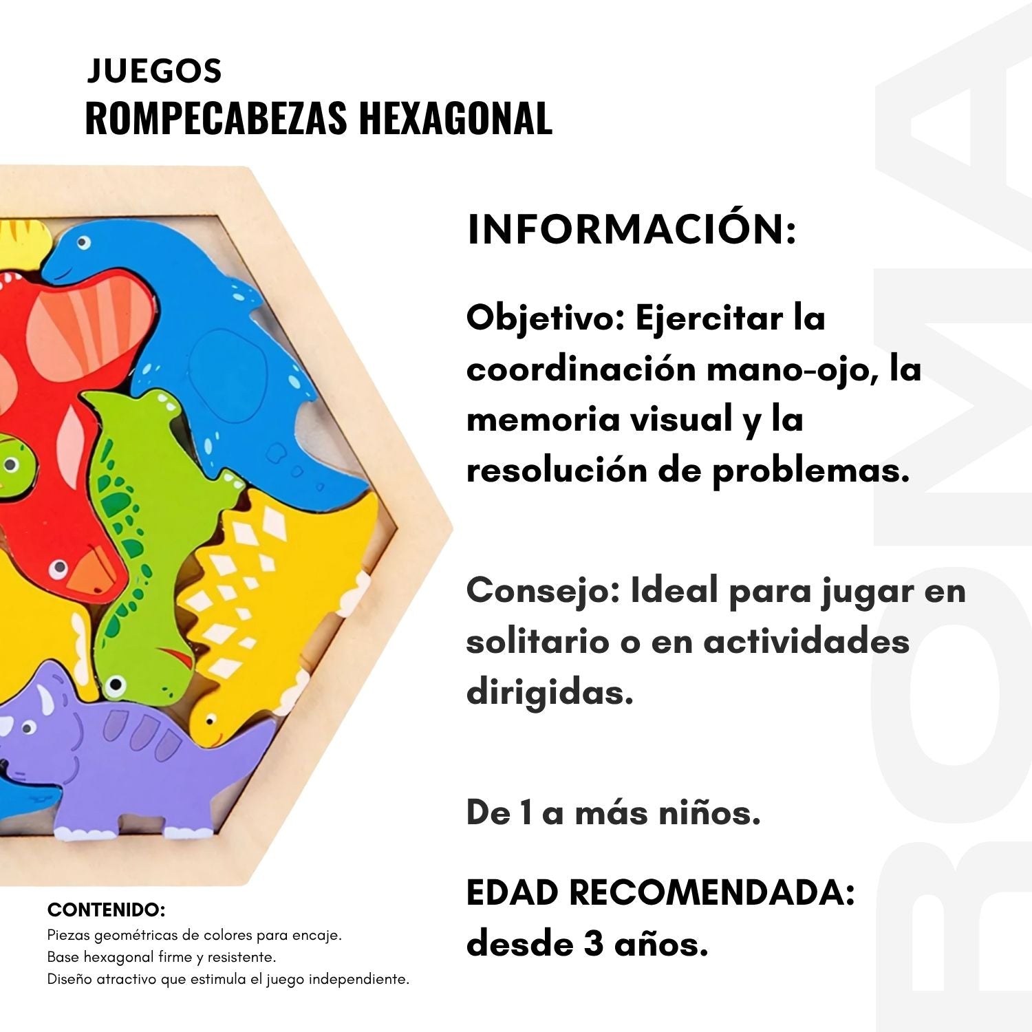 ROMPECABEZAS HEXAGONAL - JUEGO DIDÁTICO